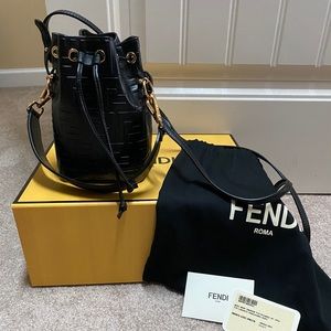 Authentic Fendi Mini Mon Tresor - Black Leather